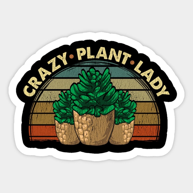 Cute & Funny Crazy Plant Lady Planting Gardening Sticker by theperfectpresents